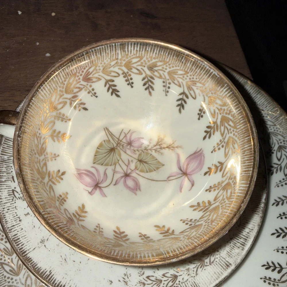 Vtg Rare Winterling Marktleuthem Bavaria Tea Cup, Saucer, Dessert Plate 3 pc set
